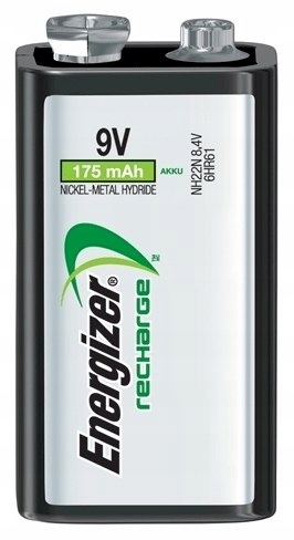 NAJLEPSZY AKUMULATOR 9V 6F22 ENERGIZER 175 mAh