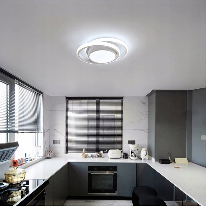 LAMPA SUFITOWA PLAFON LED OKRĄGŁY BIAŁY NOWOCZESNY DO SALONU 32W 6500K