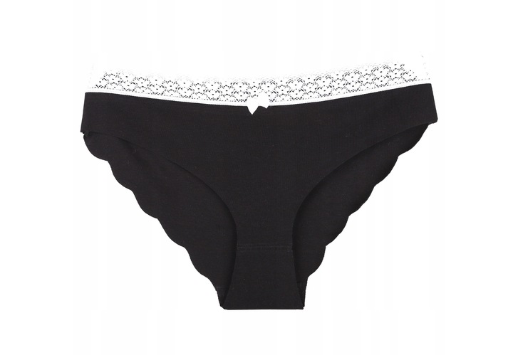 4x Majtki Damskie Bezszwowe Figi Bawełniane Laserowo Cięte Gładkie MORAJ M