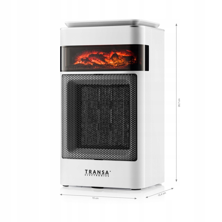 Termowentylator Grzejnik ceramiczny FARELKA Efekt Płomienia Panel LCD