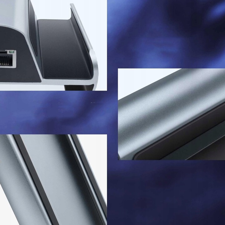 WIELOFUNKCYJNA STACJA DOKUJĄCA + 3*PORTY USB A 3.0 + PORT TYPE-C