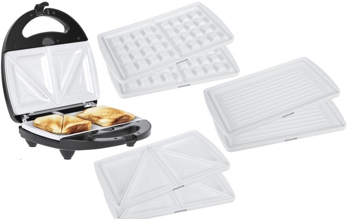 Opiekacz do Kanapek Tostów 3w1 z Ceramicznymi Wkładami Grill Gofry