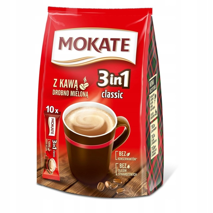 Napój Kawowy 3w1 Classic Mokate Mix Kawowy Instant 10 saszetek