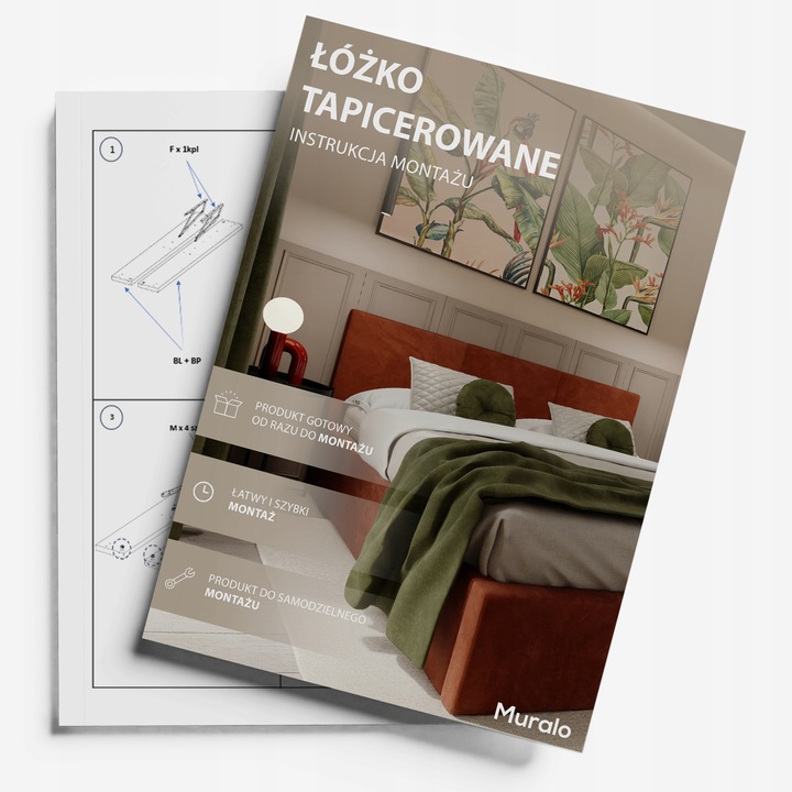 ŁÓŻKO TAPICEROWANE DO SYPIALNI 140x200 ŁÓŻKO PODWÓJNE Z POJEMNIKIEM SZARE