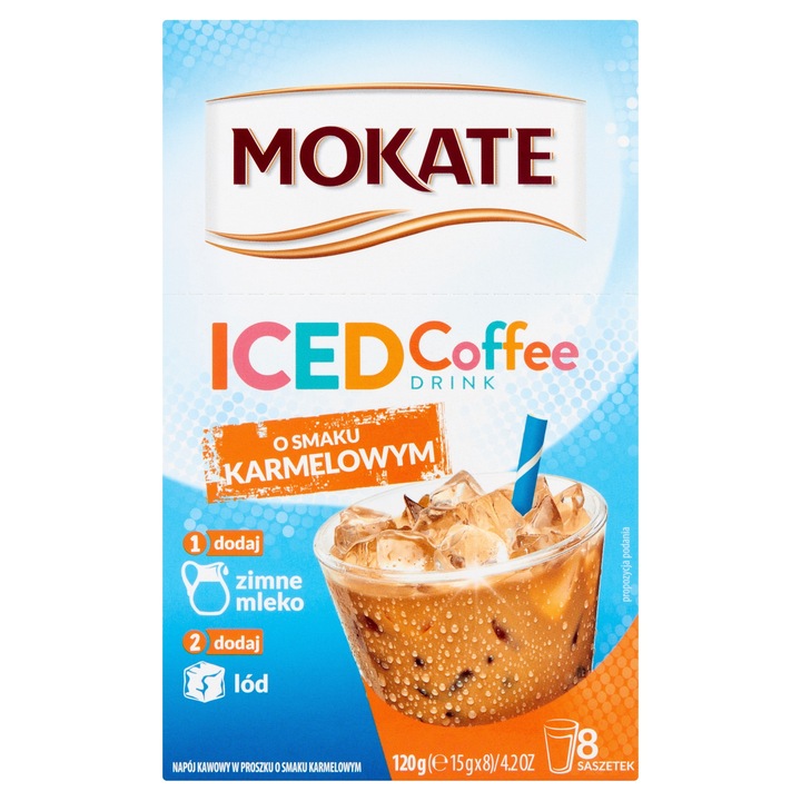 Napój Kawowy Kawa Mrożona Premium Iced Coffe Karmelowa 8 szt. Mokate x10