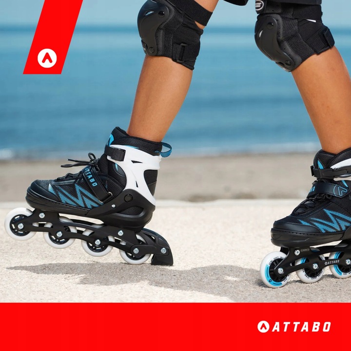 Łyżworolki dziecięce ATTABO 2w1 rolki i łyżwy Kylo L (38-41) Regulowane