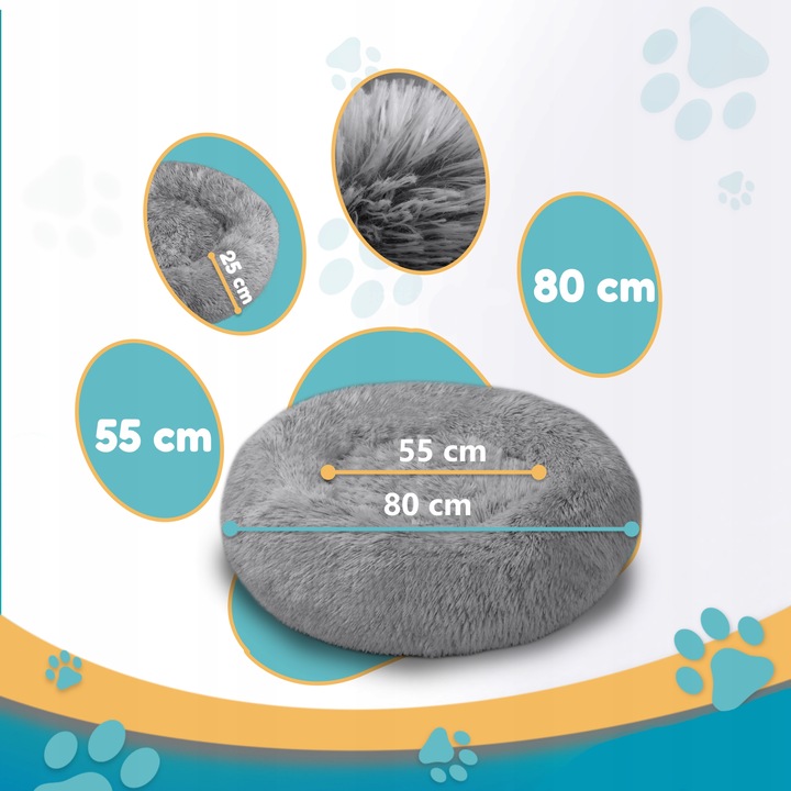 Legowisko posłanie Chmurka dla psa i kota Shaggy 80