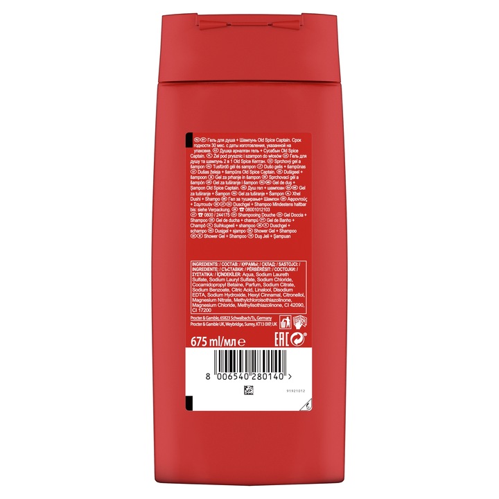 Old Spice Captain Żel pod prysznic 2w1 6x675 ml
