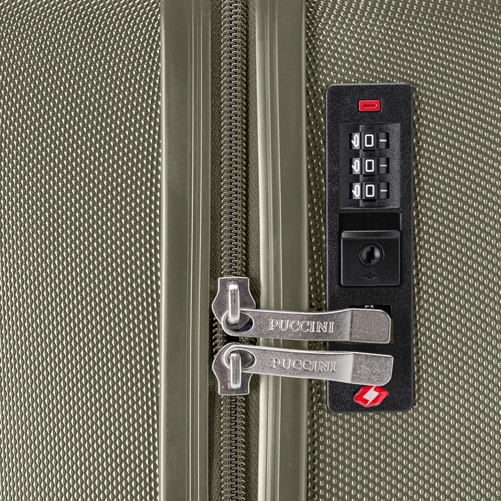 PUCCINI Walizka Kabinowa Podróżna Na Kółkach Do Samolotu Szampan ABS021C 6C