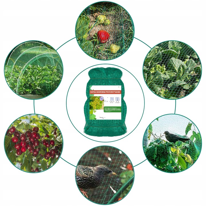 Siatka na ptaki OCHRONNA DUŻA BARDZO MOCNA TRWAŁA FILTR UV przeciw