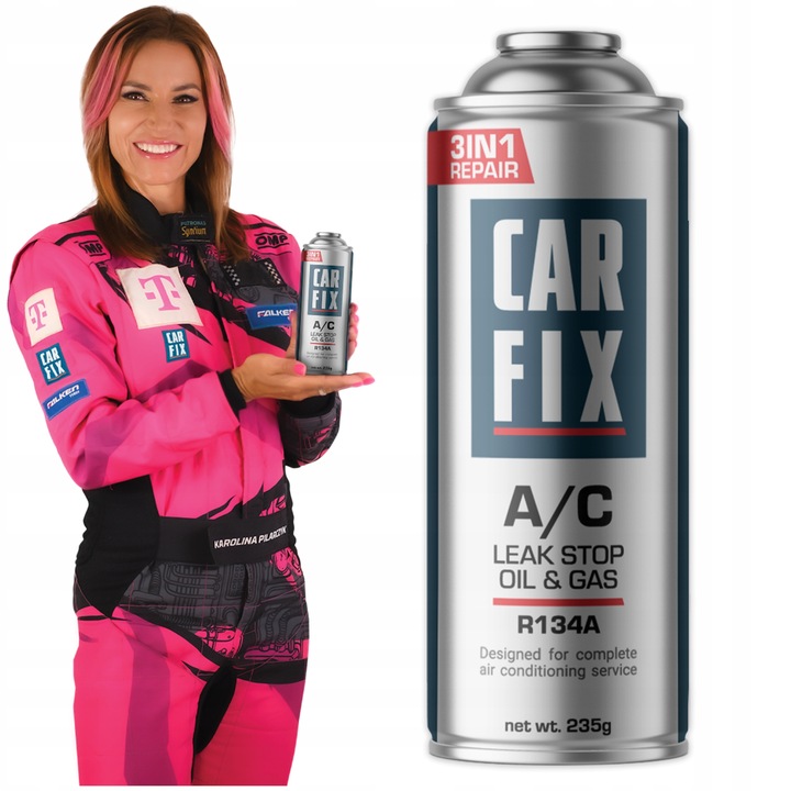 GAZ DO KLIMATYZACJI CarFix AC R134A Czynnik Olej Uszczelniacz 3w1 R134 A