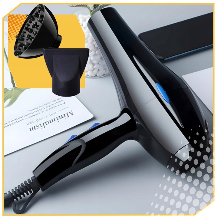 PROFESJONALNA SUSZARKA DO WŁOSÓW MOCNA Z JONIZACJĄ DYFUZOREM