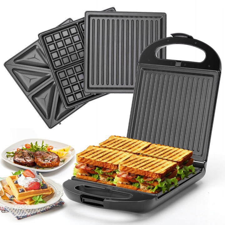 OPIEKACZ DO KANAPEK TOSTER GOFROWNICA PANINI 3W1 1200W Taylor Swoden