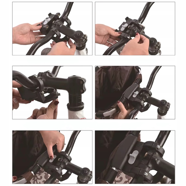 KOSZ ROWEROWY PRZEDNI KOSZYK NA KIEROWNICĘ UCHWYT TORBA SAKWA BRĄZOWY