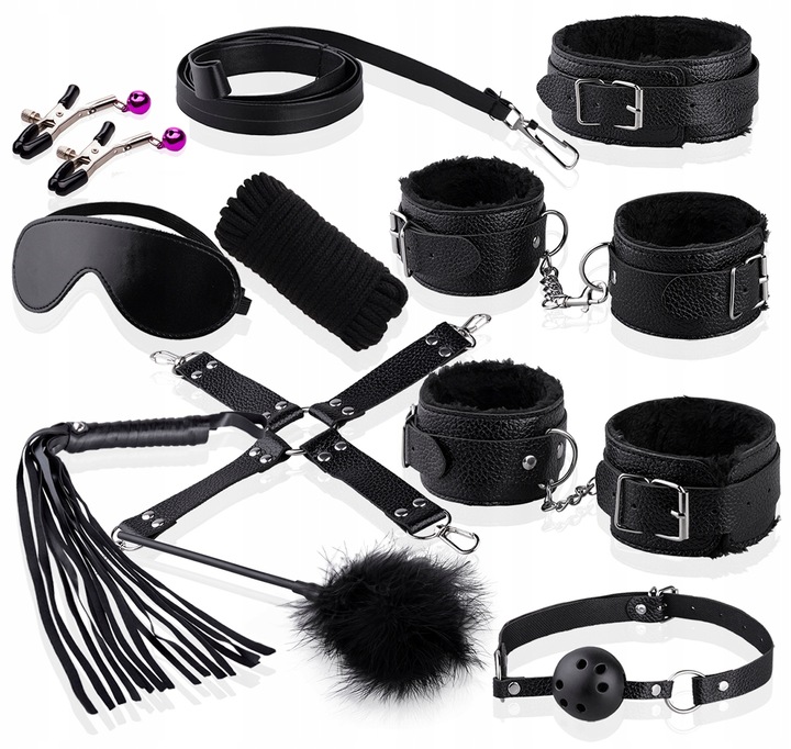 12 ELEMENTOWY ZESTAW BDSM Super Wytrzymały JAKOŚĆ