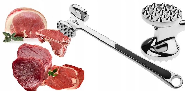 GERLACH TŁUCZEK DO MIĘSA DWUSTRONNY METALOWY MŁOTEK SOLIDNY