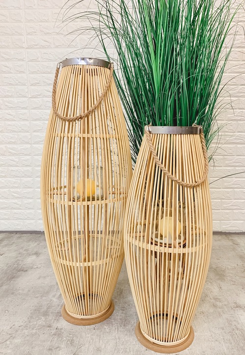 LAMPION BAMBUSOWY RATTANOWY LATARNIA 60 CM