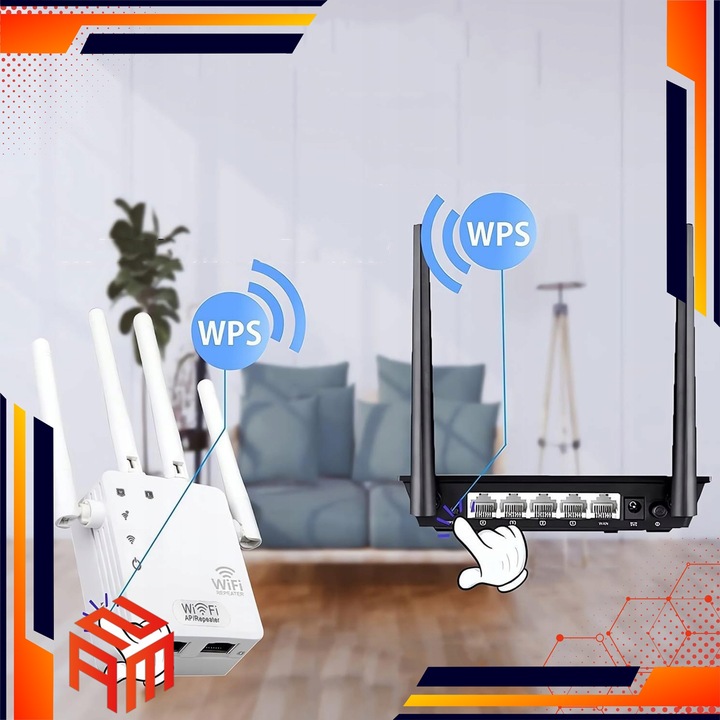 Domowy Wzmacniacz Sygnału WiFi Punkt Dostępu 300Mbps Szybki Bez Aplikacji