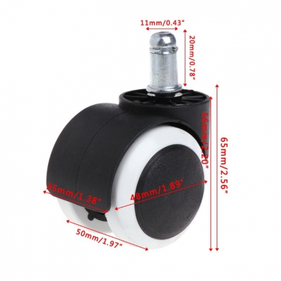 5x KÓŁKA GUMOWE KAUCZUKOWE DO FOTELA KRZESŁA