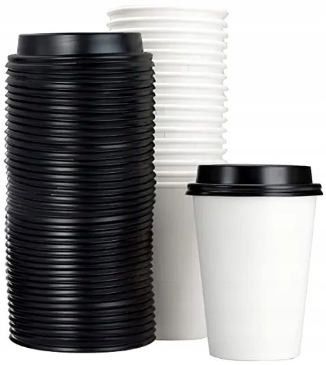 Kubki papierowe do gorących i zimnych napojów + wieczka jednorazowe 250ml