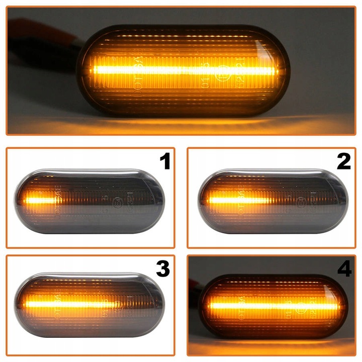 Kierunkowskazy Led Dynamiczne Pływające Prawy Lewy do VW Golf IV Passat B5