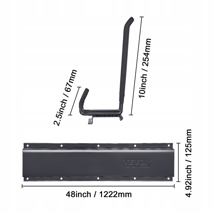 Organizer narzędziowy garażowy 800LBS uchwyt ścienny 6 haczyków 3