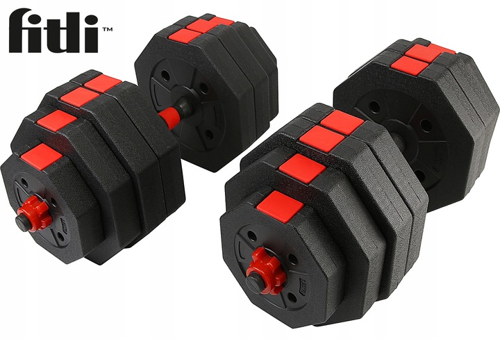 Hantle regulowane bitumiczne 40kg ZESTAW HANTLI 2x20kg obciążenie