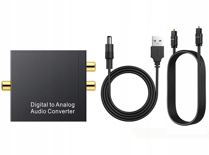 KONWERTER OPTYCZNY TOSLINK COAXIAL 2x CINCH RCA 66