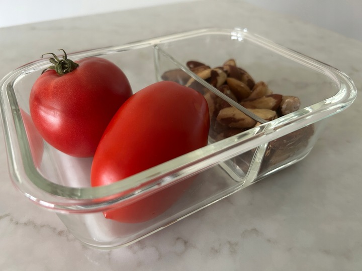 4 x Pojemniki szklane dzielone z przegrodami i uszczelką LUNCH BOX zestaw