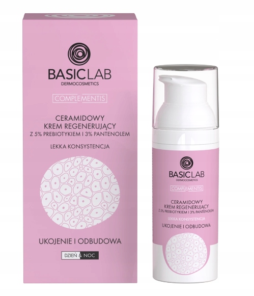 BasicLab ceramidowy krem regenerujący z 5% probiotykiem i 3%