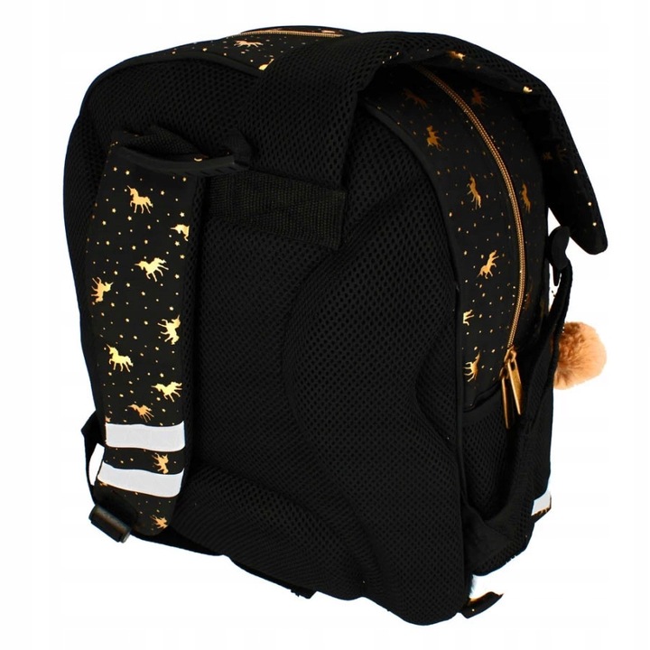 PLECAK TORNISTER SZKOLNY JEDNOROŻEC ZŁOTY DLA DZIEWCZYNKI KLASY 1 3