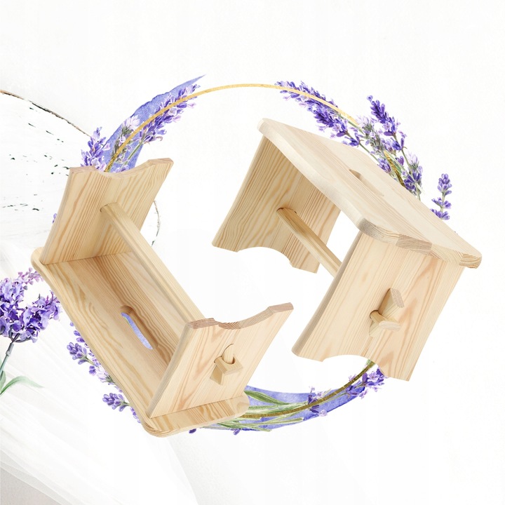 TABORET DREWNIANY KUCHENNY STOŁEK KRZESŁO 39cm SOLIDNY PODEST RYCZKA