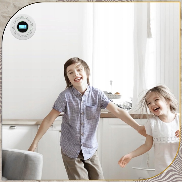 Czujnik czadu i dymu tlenku węgla pożaru ognia JKD 512COM