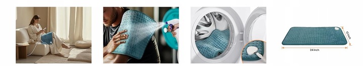 DUŻA PODUSZKA ELEKTRYCZNA PODGRZEWANA TERMOFOR MATA ROZGRZEWAJĄCA XL 60x30