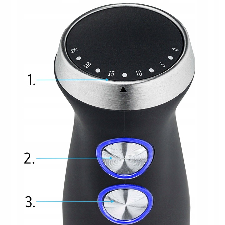 8w1 Blender ręczny Wielofunkcyjny Yoer +Tytanowe ostrza 1500W +14 ELEMENTÓW