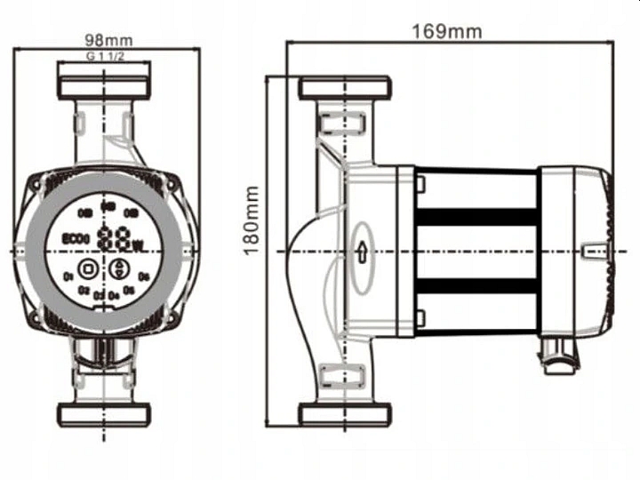 POMPA OBIEGOWA ELEKTRONICZNA DO PIECA KOTŁA CO ŚRUBUNKI BETA2 25-60/180 IBO