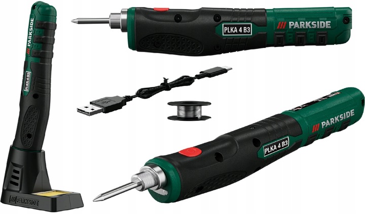 STACJA LUTOWNICZA PARKSIDE PLKA 4 C3 AKUMULATOROWA + AKCESORIA