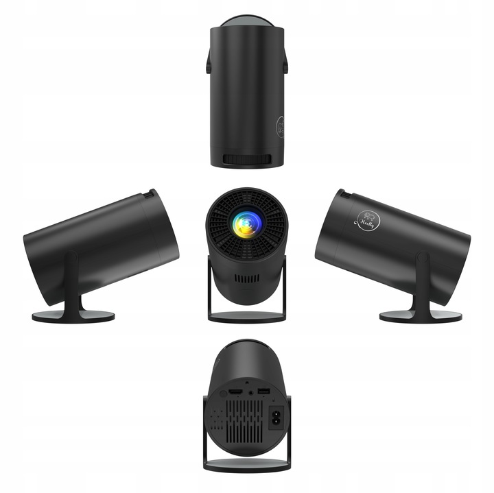PROJEKTOR RZUTNIK ANDROID TV WIFI MINI 4K PRZENOŚNY SMART CZARNY