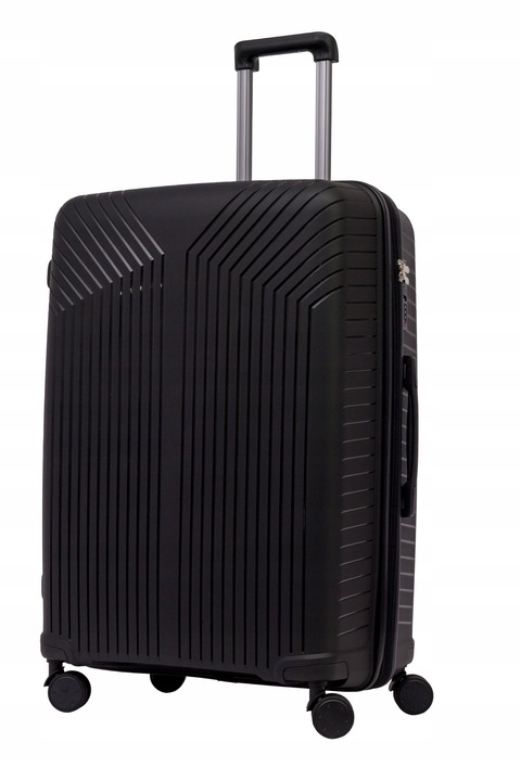 DUŻA WALIZKA PODRÓŻNA POLIPROPYLEN + POSZERZENIE SUWAKA BAGIA 100L