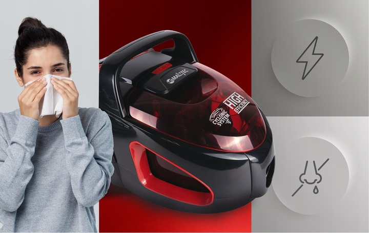 ODKURZACZ BEZWORKOWY CYKLONOWY DOMOWY HEPA TURBOSZCZOTKA LEKKI MOCNY