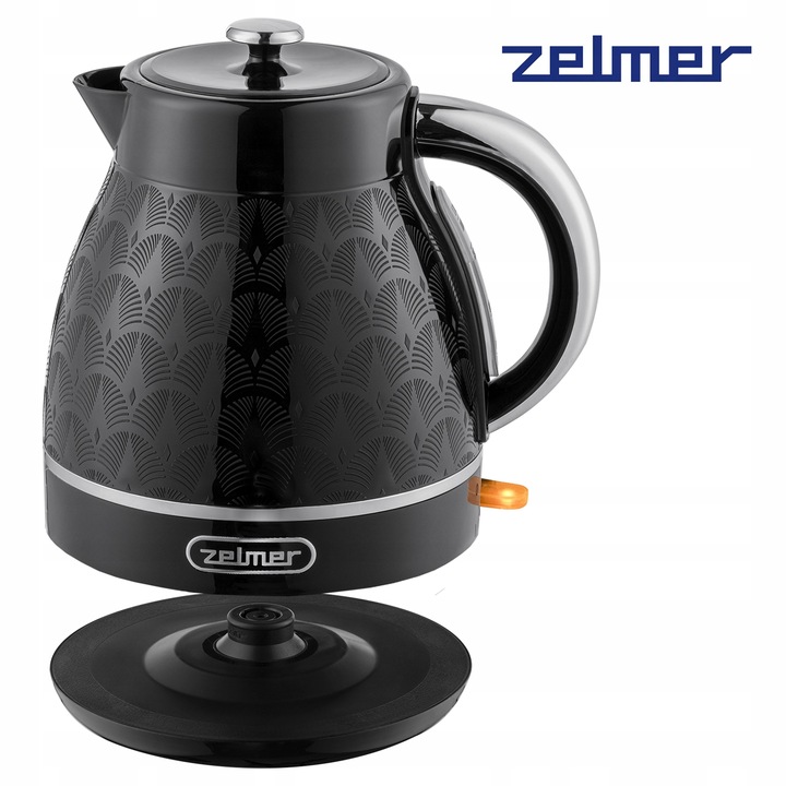 CZAJNIK ELEKTRYCZNY ZELMER BEZPRZEWODOWY PŁASKA GRZAŁKA CICHY 1,7L