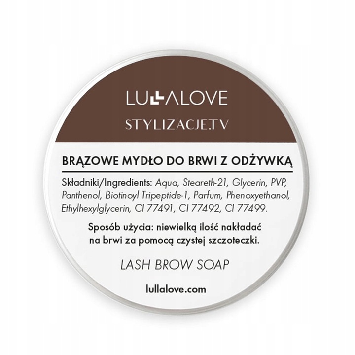 Lullalove Brązowe Mydło Do Stylizacji Brwi Z Odżywką 30ml
