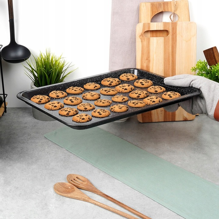 Forma GRANITOWA blacha do pieczenia ciastek warzyw piekarnika 46,5x32,5x2,5