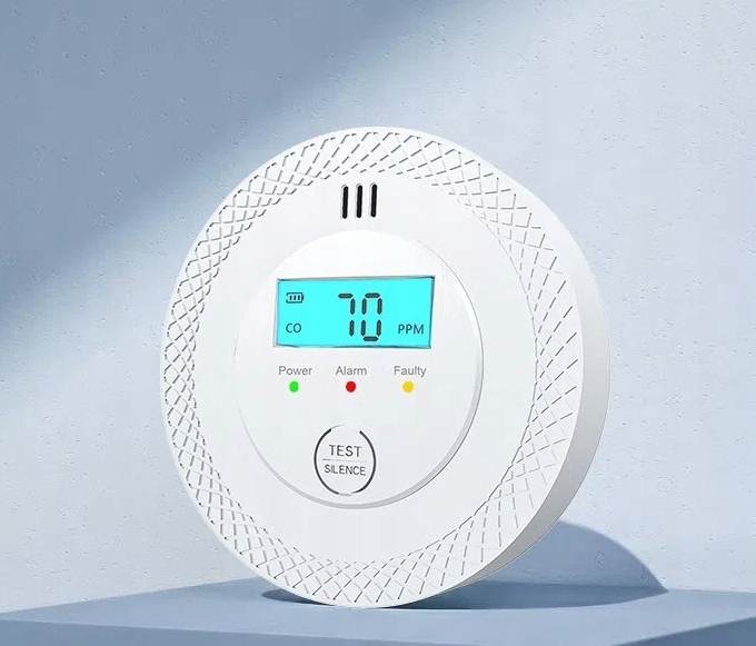 CZUJNIK CZADU GAZU WYKRYWACZ DETEKTOR TLENKU WĘGLA BEZPRZEWODOWY LCD ALARM