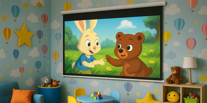 CAMROCK MATTE EKRAN PROJEKCYJNY 80 CALI DO PROJEKTORA RZUTNIKA BIAŁY