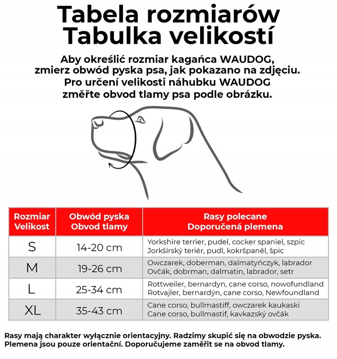 Kaganiec dla psa WAUDOG Nylon, wzór Pączki, rozmiar S, 14-20 cm