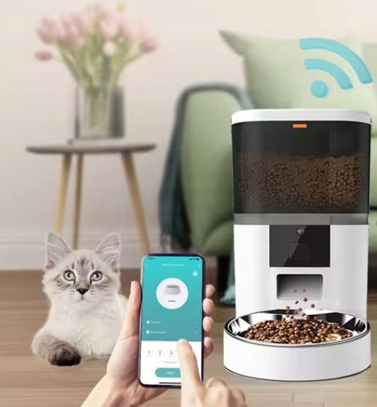 AUTOMATYCZNY PODAJNIK 6L Z KAMERĄ HD1080p Wi-Fi DOZOWNIK KARMY DLA PSA KOTA