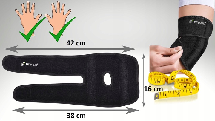 Opaska ściągacz łokieć tenisisty neoprenowa UCISKOWA na LOKIEC STABILIZATOR