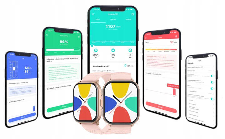 Smartwatch WENOM SPORT menu POLSKIE pulsometr krokomierz zegarek smart