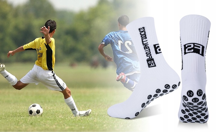 2x MIX SKARPETY PIŁKARSKIE ANTYPOŚLIZGOWE R. 39-46 CZARNE i BIAŁE PO